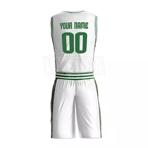 ชุดบาสเก็ตบอลผู้ชายแบบกำหนดเอง MOQ ต่ำ ดีไซน์ล่าสุด พิมพ์โลโก้ตามสั่ง - Product Image 3