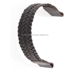 Banda de cejas de caballo de cuero inglés de alta calidad con superposición de diseño de tejido banda de cejas de brida de forma recta para caballos - Product Image 5