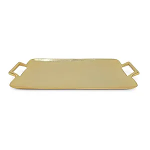 Plateau de présentation décoratif en métal doré de qualité supérieure pour les présentoirs de boutiques, style glamour en céramique dorée, poli, durable et écologique - Product Image 3