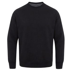 Pull en maille à col rond noir pour homme, coupe classique, couleur unie, style décontracté, manches longues - Product Image 1