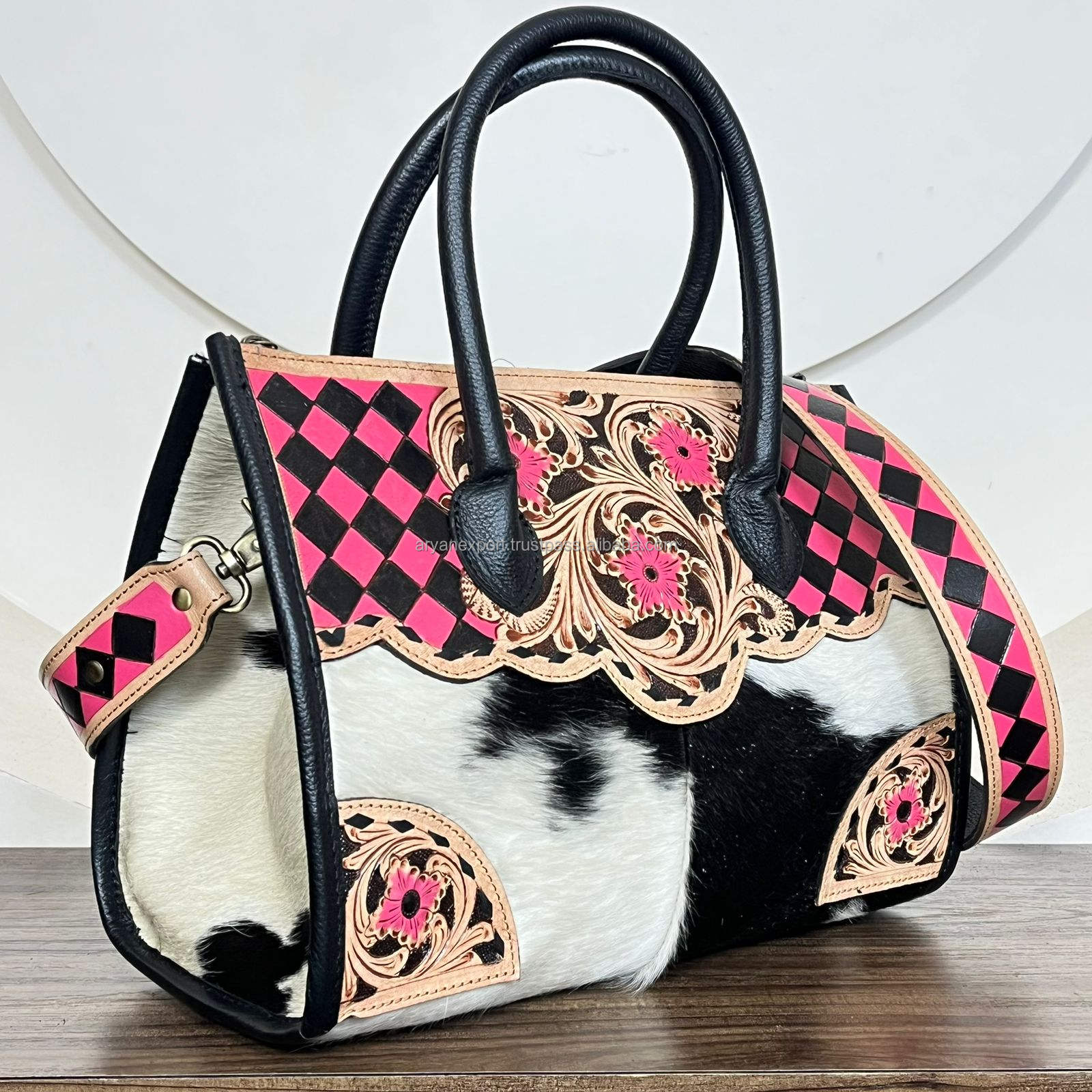 Pink & Black Checkered