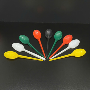 Factory direct sale Modern style <b>Disposable</b> 21cm Long Handle Plastic Spoon for Party Soup Restaurant Fast Food colorful Teaspoon - Product Image 3