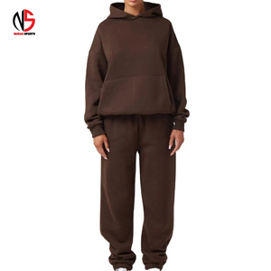 High Quality Men's Tracksuit <b>Jogger</b> Set Causal Two Piece Double Hooded <b>Zip</b>-Up Hoodie Pants 100% Cotton Quick Dry Breathable - Product Image 2