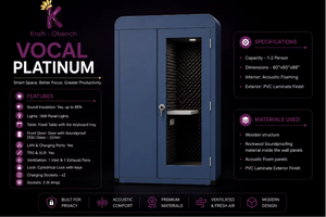 Cabine d'isolation acoustique professionnelle pour appels et réunions - Product Image 5