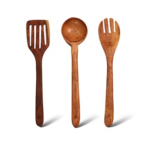 Utensilios para Ensaladas Hechos a Mano, Ecológicos, Aptos para Lavavajillas, para Cocina, Hechos en India - Product Image 5