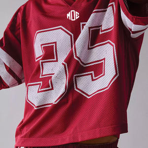 Jersey de Fútbol Americano Personalizado al por Mayor de Primera Calidad, Estilo Urbano Holgado para Hombre, Cuello en V, Malla Deportiva, Marca Privada OEM, Hecho en EE. UU. - Product Image 5