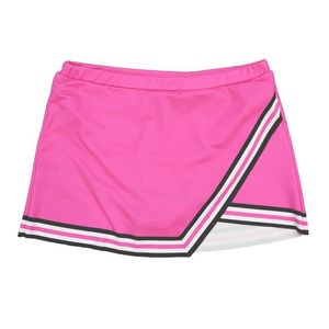 Uniforme de Porristas Personalizado para Mujer, Top Corto Rosa sin Mangas y Falda, Ropa Deportiva Escolar, Proveedor de Ropa Deportiva al por Mayor OEM - Product Image 4