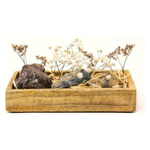 Caja Organizadora de Madera Hecha a Mano, Caja de Madera Vintage, Caja de Almacenamiento Decorativa de Madera Estilo Rústico, Bandeja Cuadrada con Diseño de Ladrillo - Product Image 5