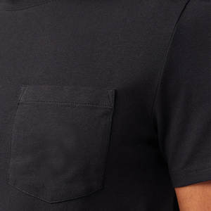 Camiseta Negra Lisa para Hombre, Precio al por Mayor, Corte Holgado Informal, Material de Algodón, Ropa Deportiva, Camiseta para Hombre con Logotipo Personalizado - Product Image 6