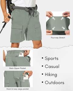 กางเกงขาสั้นเดินป่าสำหรับผู้ชาย กางเกงขาสั้นตกปลาแบบยืดน้ำหนักเบา กางเกงขาสั้นทำงานแบบแห้งเร็ว กางเกงขาสั้นลำลองสำหรับผู้ชายฤดูร้อน - Product Image 5