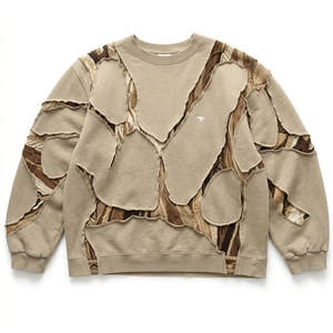 Sweat-shirt tricoté oversize pour homme, 100% coton, hiver, col rond, respirant, streetwear essentiel - Product Image 1