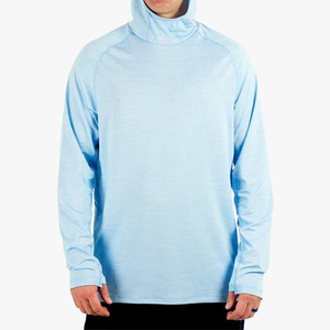 Sudadera con Capucha Azul Claro para Pesca al Aire Libre, Personalizada, con Tela de Poliéster 100% Resistente, Protección UPF 50, Secado Rápido, Impresión Digital - Product Image 2