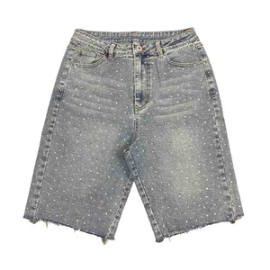 Shorts d'été décontractés unisexes en molleton français, style hip-hop, écologiques et respirants, 100% coton, coupe ample et droite, longueur courte - Product Image 1