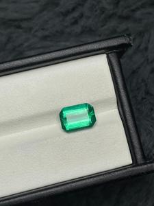 Pierre précieuse naturelle vert émeraude, taille octogonale, pour la fabrication de bijoux - Product Image 5