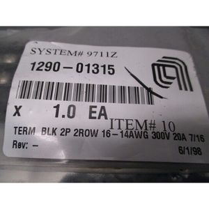 AMAT 1290-01315 TERM BLK 2ROW 16-14AWG, 300V, 20A - อุปกรณ์และชิ้นส่วนเซมิคอนดักเตอร์ระดับโลกที่เชื่อถือได้ - Product Image 3