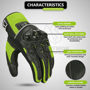 ถุงมือแข่งรถหนังน้ำหนักเบาพร้อมผ้าสแปนเด็กซ์กันลื่น จับกระชับมือ ควบคุมการขับขี่ได้อย่างสบาย เหมาะสำหรับกีฬา - Product Image 2