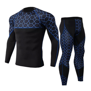 Conjunto Deportivo de Compresión con Logotipo Personalizado, Camiseta de Manga Larga y Leggings Sublimados con Cintura Elástica para Hombre - Product Image 4