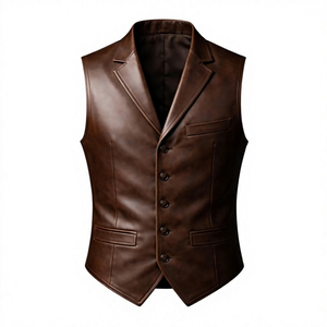 Chaleco de Cuero Ligero para Hombre, de Alta Calidad, Resistente al Viento y al Agua, Ropa de Invierno con Logotipo Personalizado, Chaleco Transpirable - Product Image 1