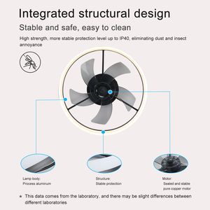 Ventilatore da soffitto a basso profilo da 20FT con luce, 6 velocità, LED dimmerabile, controllo tramite App e telecomando, corpo in compensato - Product Image 4
