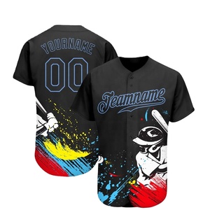 Camiseta de béisbol bordada personalizada, estilo, venta al por mayor - Product Image 1