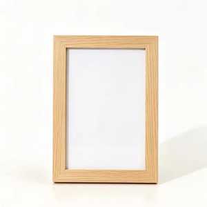Wood Rectangle Eco-Friendly Custom Print Photo <b>Frame</b> Minimalist <b>Design</b> <b>Wall</b> Mount Horizontal Orientation Light Brown Finish - Product Image 3