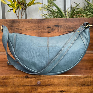 คอลเลคชั่นใหม่2024กระเป๋าสะพายพาดลำตัวหนังรีไซเคิลสำหรับผู้หญิงหนังสีสันสดใสกระเป๋าสะพายไหล่ครึ่งดวงจันทร์ - Product Image 3