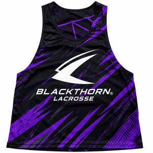 Camiseta sin mangas reversible de malla para lacrosse con estampado sublimado y absorción de humedad para adultos - Product Image 3