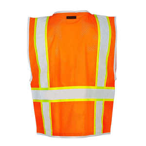 Premium Quality Reflective standard Safety Vest 4 Pockets Zipper <b>Construction</b> Customized Logo High Visibility <b>Work</b> Vests - Product Image 2