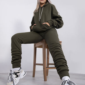 Conjunto de Sudadera Personalizado 2024, Ropa de Otoño Invierno, Traje Deportivo de Dos Piezas, Sudadera con Capucha y Cordón Ajustable para Mujer - Product Image 4