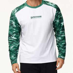 Vêtements de pêche professionnels pour hommes, impression numérique intégrale par sublimation, 100% coton polyester, col rond, vêtements de fitness, chemises de pêche - Product Image 1
