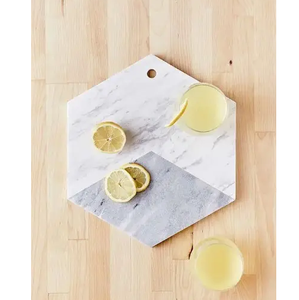 Planche à découper en marbre Calacatta Viola, élégante planche de service en pierre naturelle pour la cuisine, décoration de luxe, plateau à fromage, fruits, cadeau - Product Image 1