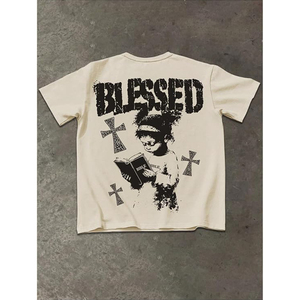 Men's <b>Y2k</b> Gothic Graphic Tees Short Sleeve Crew Neck T <b>Shirt</b> Vintage Streetwear Summer Tops - Product Image 2