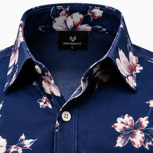 เสื้อเชิ้ตทำงานศิลปะดิจิตอลพรีเมี่ยมสำหรับผู้ชายเนื้อผ้าระบายอากาศได้ดีเสื้อทรงพอดีตัวพิมพ์ลายติดทนนาน - Product Image 3