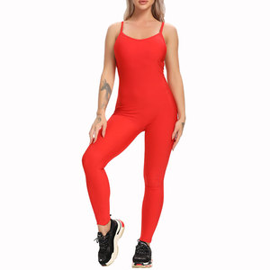 Mono Elegante de Estilo Casual para Mujer, Pantalones Ajustados de Verano, Tejido Transpirable de Alta Calidad, Yoga, Corte Regular, Spandex/Poliéster - Product Image 1