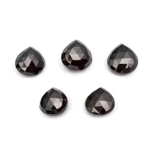 Pierres précieuses en spinelle noire naturelle de qualité AAA, taille cœur facettée, certifiées IGI, 6 mm, prêtes à l'achat – Nouveautés - Product Image 2