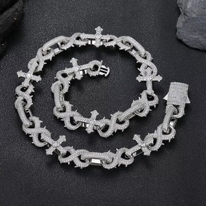 Bracelet Hip Hop en Moissanite de Qualité Export, Argent 925 Plaqué Rhodium, Accessoire de Mode Luxe Moderne pour Hommes et Femmes - Product Image 1
