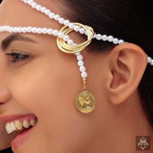 Collar de alambre de oro victoriano Pearl Harmony de PRAO Accesorio elegante y atemporal - Product Image 2