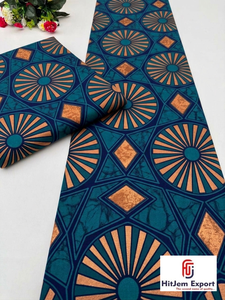 High Lightweight African Wax Print Cotton Twill <b>Fabric</b> Ankara Dress Material Outdoor OEM ODM Custom Manufacturing Service - Product Image 3