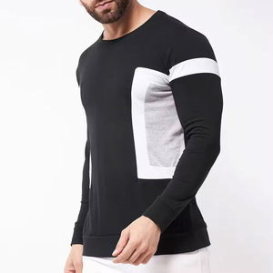 New Arrival Full Sleeve Stand <b>Collar</b> <b>T</b>-<b>Shirt</b> Eco-Friendly Anti-shrink Durable Cotton Casual <b>T</b> <b>Shirts</b> OEM Service Pakistan Made - Product Image 3