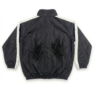 Ensemble de survêtement sportif noir et blanc pour homme avec veste zippée et short, vêtements d'extérieur respirants en polyester pour l'été - Product Image 2
