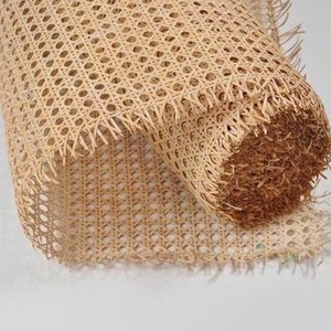 Vente en gros de tissu en rotin carré tissé à la main, écologique, en cannage naturel, pour meubles, décoration DIY, en rouleau - Product Image 2