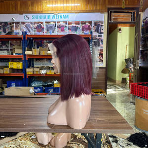 Peluca de Cabello Humano Vietnamita Virgen Liso SDD con Frente de Encaje, Base de Encaje HD Transparente, Sin Pegamento, Negro Natural, 180% - Product Image 5