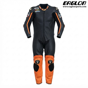 Traje de Motociclismo de Cuero GSXR Personalizado para Hombre, Mono de Carreras de Una Pieza, Traje de Motociclista OEM con Protección CE, Manga Larga, 280g - Product Image 1