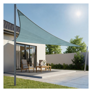 Voile d'ombrage triangulaire d'extérieur résistante aux UV pour jardin, auvent de terrasse, abri de voiture - Product Image 2