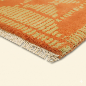 Tapis en laine tufté à la main multicolore Mosaïque Quatre Saisons, écologique, antidérapant, géométrique moderne, à blocs de couleur, pour salon - Product Image 5