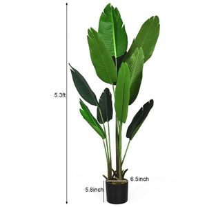 Albero Tropicale Artificiale 5,3 Piedi per Interni ed Esterni, Pianta Decorativa - Product Image 3
