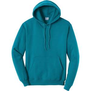 Sweat-shirt à capuche personnalisé en polaire Core Fleece Teal-4XL, sweats à capuche pour hommes, Port Company - Product Image 1