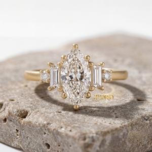 Bague de fiançailles marquise de haute qualité avec diamant de laboratoire VS, bijou élégant et sophistiqué, cadeau idéal pour demande en mariage, mariée, fête de mariage - Product Image 2