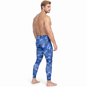 Sublimation Printed Yoga <b>Leggings</b> Men <b>Low</b> Elastic <b>Waist</b> Workout Tights 100% Spandex Breathable Base Layer Pants Men Gym <b>Leggings</b> - Product Image 4