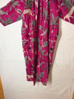 Robe kimono légère en coton imprimé jungle pour femme, peignoir floral, tenue de plage estivale